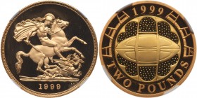 Great Britain. Gold Proof Set: 5 and 2 Pounds, Sovereign and ½ Sovereign, 1999. NGC PF69