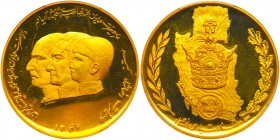 Iran. Coronation Gold Medal, SH 1346 (1967). PCGS PF64