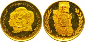 Iran. Coronation Gold Medal, SH 1346 (1967). PCGS PF61