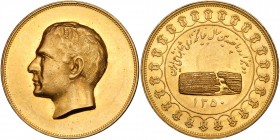 Iran. Gold Commemorative Medal, SH1350 (1971). PCGS MS64