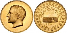 Iran. Gold Commemorative Medal, SH1350 (1971). NGC MS63