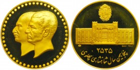 Iran. Golden Jubilee of the National Bank Gold Medal, MS2535 (1976). PCGS PF69