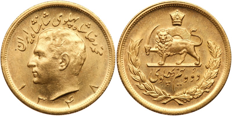 Iran. 2&frac12; Pahlavi, SH1348 (1969). KM-1163. Weight 0.5886 ounce. Muhammad R...