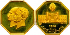 Iran. Octagon Gold Medal, MS2535 (1976). PCGS PF68