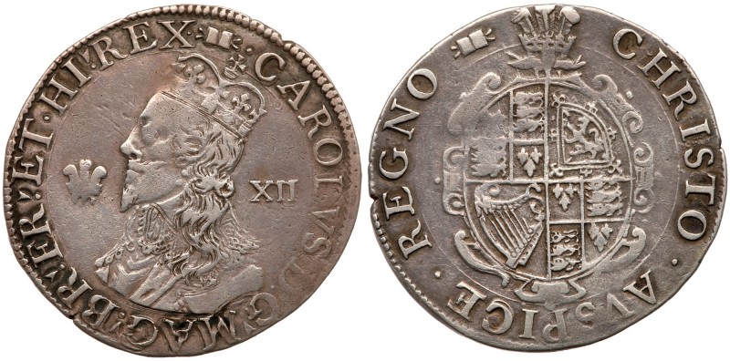 Great Britain. Aberystwyth Shilling, undated. S.2882; N.2329. Charles I, 1625-16...