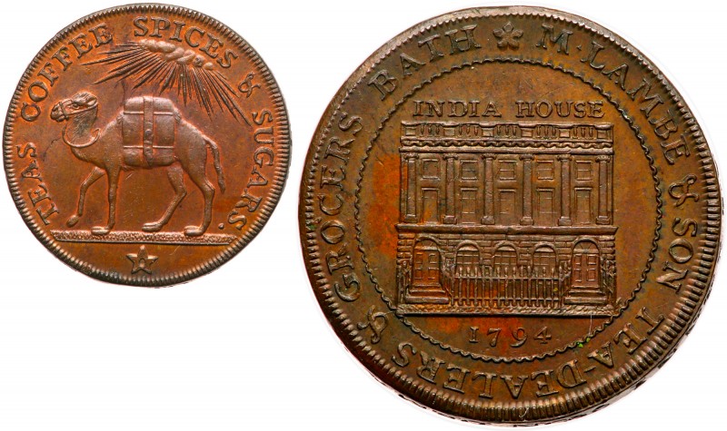 Great Britain. Somerset. Penny Token, 1794. DH-8. Bath. Thick flan, struck from ...