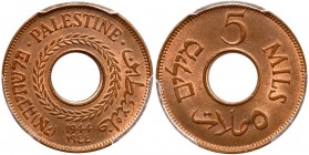 Palestine. 5 Mils, 1944 and 1946