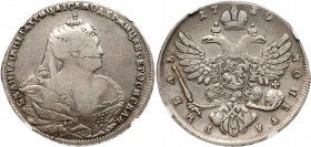 Russia. Rouble, 1739. NGC F
