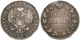 Russia. Rouble, 1846-MW. NGC VF30