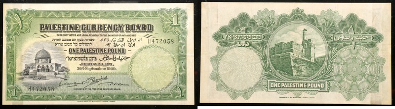 Palestine. Mandate, Pound, September 30, 1929. Vignette of the Tomb of Rachel (f...