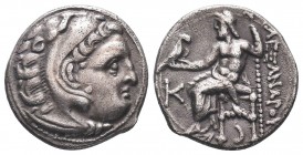 KINGDOM of MACEDON. Alexander III 'the Great', 327-323 BC.AR Drachm.
Condition: Very Fine


Weight: 4,5 gram
Diameter: 18,3 mm