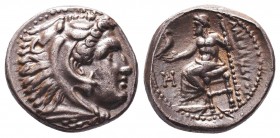 KINGDOM of MACEDON. Alexander III 'the Great', 327-323 BC.AR Drachm.
Condition: Very Fine


Weight: 4,2 gram
Diameter: 16,2 mm
