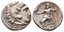 KINGDOM of MACEDON. Alexander III 'the Great', 327-323 BC.AR Drachm.
Condition: Very Fine


Weight: 4,2 gram
Diameter: 16,6 mm