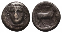 AINOS. Thrace. Ca.396/5-394/3 B.C.

Weight: 2,3 gram
Diameter: 13,1 mm