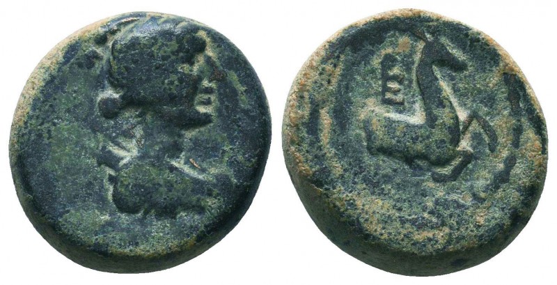 Greek Coins (Circa 220-163 BC). Ae.


Weight: 7,8 gram 
Diameter: 17,8 mm