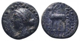 Kings of Cappadocia. Ae (96-63 BC). 


Weight: 3,4 gram
Diameter: 15,9 mm