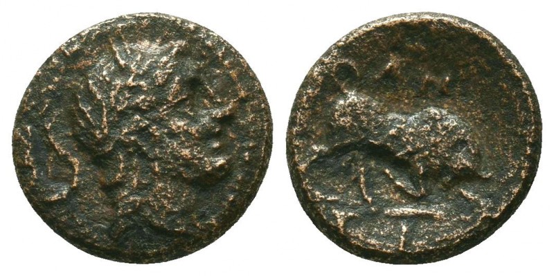 Greek Coins (Circa 220-163 BC). Ae.


Weight: 1,7 gram
Diameter: 12,6mm