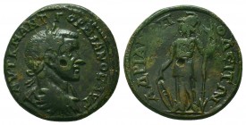 Gordian III Ӕ26 of Hadrianopolis, Thrace. AD 238-244. AVT K M ANT ΓOPΔIANOC AVΓ, laureate, draped and cuirassed bust right / AΔPIANOΠOΛEITΩN, Athena s...