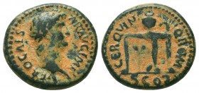 Nero (AD 54-68), AE Semis, laureate head right, nero cae-avg imp, rev. cer qvinc rom co sc, agonistic prize-table (RIC 243 var.),


Weight: 4,8 gr
Dia...