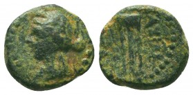 Roman Provincial coin , Ae 


Weight: 1,9 gr
Diameter: 12,4