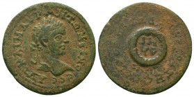CILICIA, Tarsus. Elagabalus. 218-222 AD. Æ . Estimate $200 CILICIA, Tarsus. Elagabalus. 218-222 AD. Æ 27mm (9.67 gm). Laureate head right / Demiourgos...