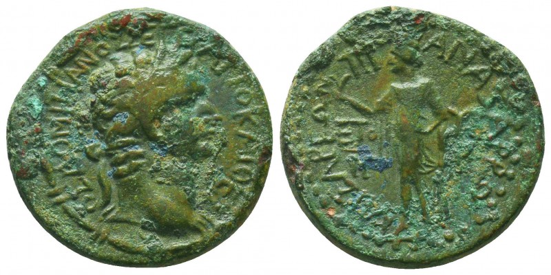 CILICIA. Anazarbus. Domitian, 81-96. Diassarion (Bronze, CY 113 = 94/5. ΑYΤΟ KAI...