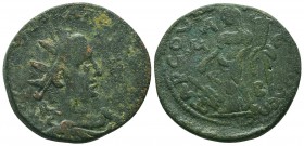 Roman Provincial Coins CILICIA. Tarsos. Valerian (253-260). Ae. Obv: AV KAI ΠO OVAΛEPIANΩN EYEYCE. Radiate, draped and cuirassed bust right. Rev: TAPC...