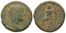 CILICIA. Tarsos. Hadrian (117-138). Ae. ΑΥΤΟ ΚΑΙ ΑΔΡΙΑΝΟΥ (sic) ϹΕΒ.laureate bust of Hadrian, r., paludamentum, seen from rear.ΑΔΡΙΑΝΗϹ ΤΑΡϹΟΥ ΜΗΤΡΟΠΟ...