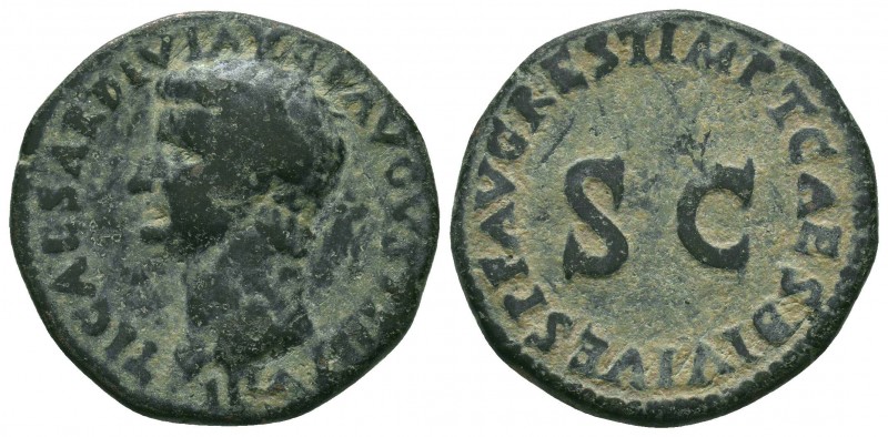 Tiberius Æ As. Restitution issue struck under Titus in Rome, AD 79-81. 


Weight...