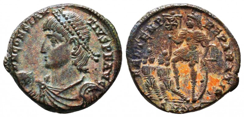 CONSTANTIUS II, 337-361 AD. AE Follis 
Condition: Very fine.

Weight: 4,3 gram
D...