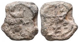 BYZANTINE SEALS. PB. (Circa 9th-12th centuries).
Condition: Very Fine


Weight: 9,4 gram
Diameter: 20,8 mm