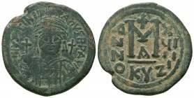 Justinian I. AD 527-565. Ae 
Condition: Very Fine


Weight: 20,2 gram
Diameter: 32,3 mm
