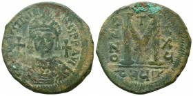Justinian I. AD 527-565. Ae 
Condition: Very Fine


Weight: 19,3 gram
Diameter: 34,2 mm