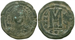 Justinian I. AD 527-565. Ae 
Condition: Very Fine


Weight: 20,4 gram
Diameter: 35,3 mm