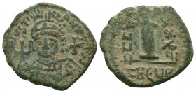 Justinian I. AD 527-565. Ae 
Condition: Very Fine


Weight: 4,0 gram
Diameter: 20,8 mm