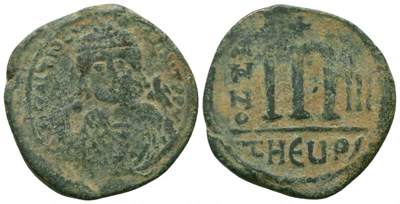 Maurice Tiberius, 582-602. Follis
Condition: Very Fine


Weight: 13,0 gram
Diame...