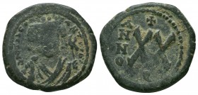 Maurice Tiberius, 582-602. Follis
Condition: Very Fine


Weight: 8,5 gram
Diameter: 24,6 mm