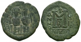 Justin II and Sophia AD 565-578. Ae Follis
Condition: Very Fine


Weight: 13,7 gram
Diameter: 28,7 mm