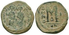 Justin II and Sophia AD 565-578. Ae Follis
Condition: Very Fine


Weight: 16,2 gram
Diameter: 27,1 mm