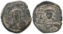 Byzantine Coin ca. 1028-1034. AE 
Condition: Very Fine


Weight: 10,7 gram
Diameter: 29,2 mm
