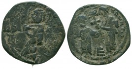 Byzantine Anonymous ca. 1028-1034. AE follis,
Condition: Very Fine


Weight: 7,8 gram
Diameter: 26,7 mm