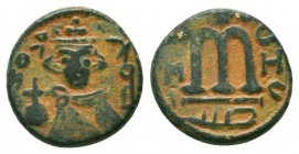 Arab-Byzantine. Umayyad Caliphate. AE Fals 


Weight: 3,6 gram
Diameter: 16,4 mm