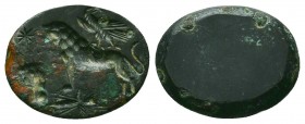 Very RARE Roman Legion Seal Ring Bezel With Eagle and Lion on it 
Condition: Very Fine

Weight: 2,0 gram
Diameter: 16,4 mm