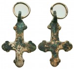 Byzantine Very RARE Cross Pendant !!. Circa 5th-7th Century AD.
Condition: Very Fine


Weight: 2,1 gram
Diameter: 32,5 mm