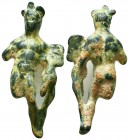 Ancient Roman bronze statue of Hermes (Mercury) , c. 1st-3rd century AD.
Condition: Very Fine

Weight: ?
Diameter: 71,1 mm