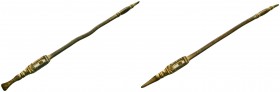 Ancient Roman bronze Medical Tool, c. 1st-3rd century AD.
Condition: Very Fine

Weight: 16,7 gram
Diameter: 134,6 mm