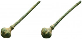 Ancient Roman bronze Medical Tool, c. 1st-3rd century AD.
Condition: Very Fine

Weight: 28,5 gram
Diameter: 86,7 mm