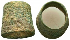 Byzantine Thimble . Circa 5th-7th Century AD.
Condition: Very Fine


Weight: 9,1 gram
Diameter: 18,4 mm