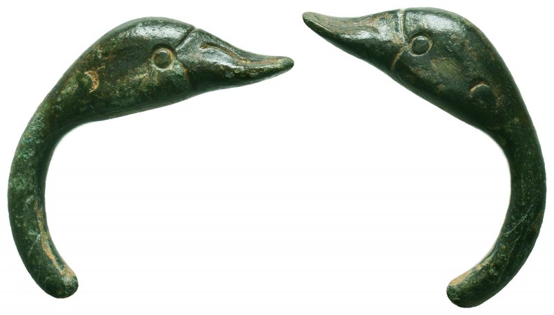 Ancient Roman bronze zoomorphic end, c. 1st-3rd century AD.
Condition: Very Fine...