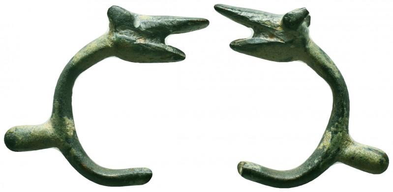 Ancient Roman bronze handle, c. 1st-3rd century AD.
Condition: Very Fine

Weight...